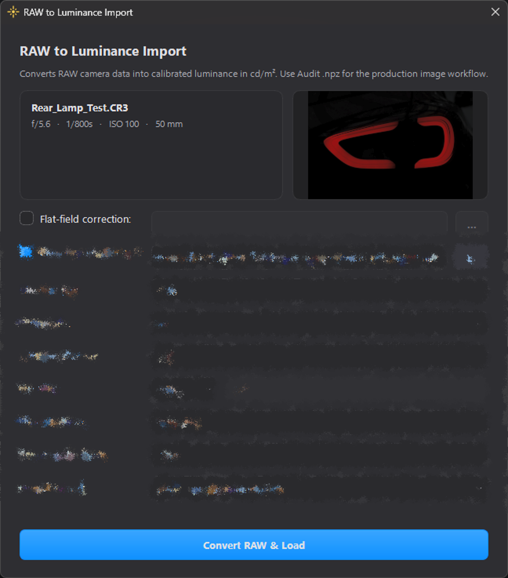 Ray Explorer RAW to Luminance import workflow
