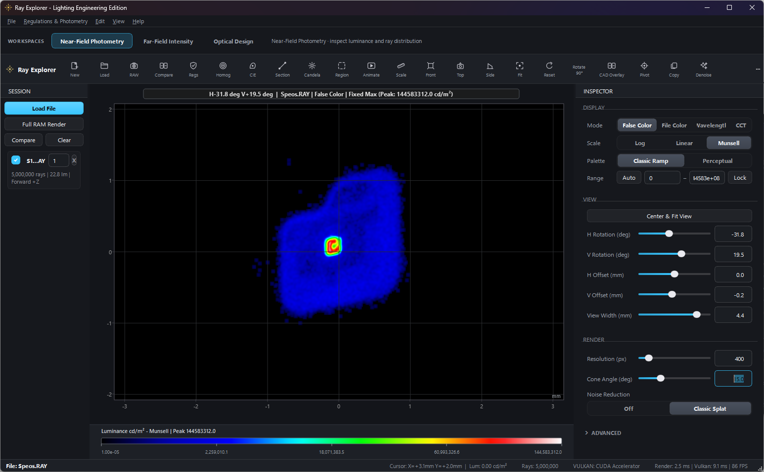 Ray Explorer Near-Field Workspace Overview